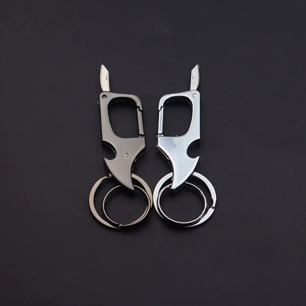 Men's Multifunctional Keychain Bottle Opener Anti-Lost Car Key Ring Creative Waist Hanging Design