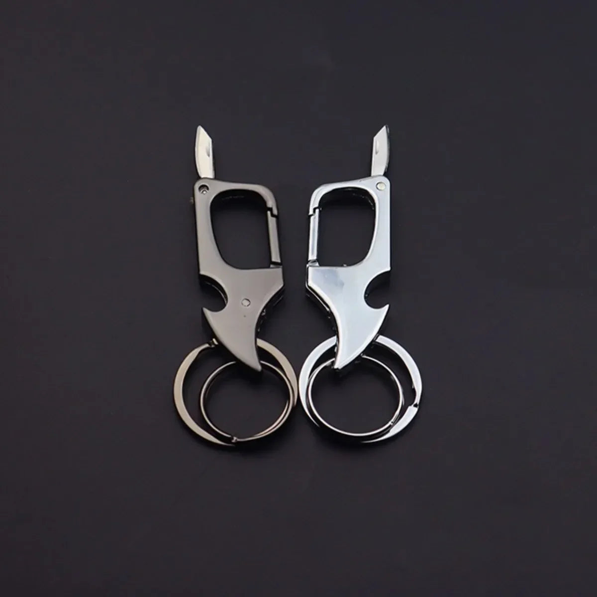 Men's Multifunctional Keychain Bottle Opener Anti-Lost Car Key Ring Creative Waist Hanging Design