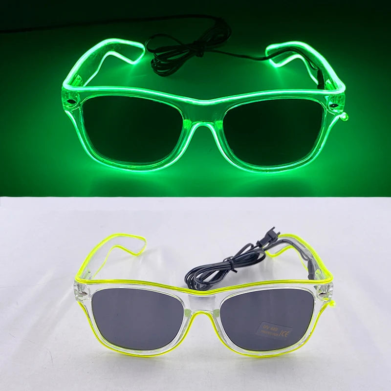New Style Light Up Neon Bowtie EL Wire LED Necktie Glowing Luminous Bar Party Tie Christmas Decor Rave Costume Accessories