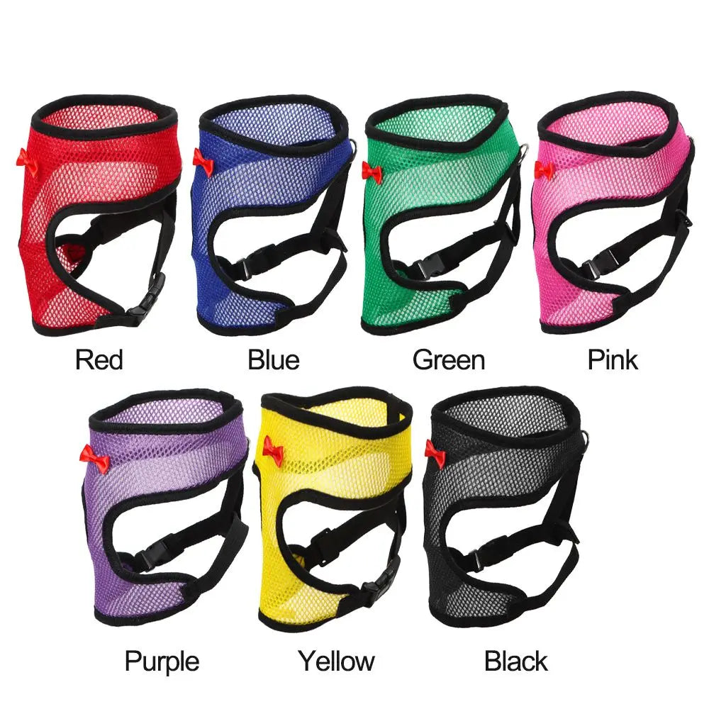 Nylon Duck Goose Poultry Supplies Hen Belt Harness Pet Matching Collars Bow Chicken Vest