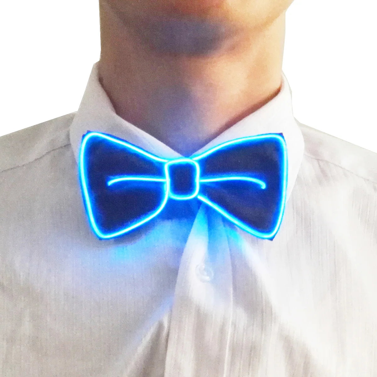 Flashing Neon Light LED Tie Halloween Christmas Dance Supplies Wedding Performance Decoration Luminous EL Wire Necktie