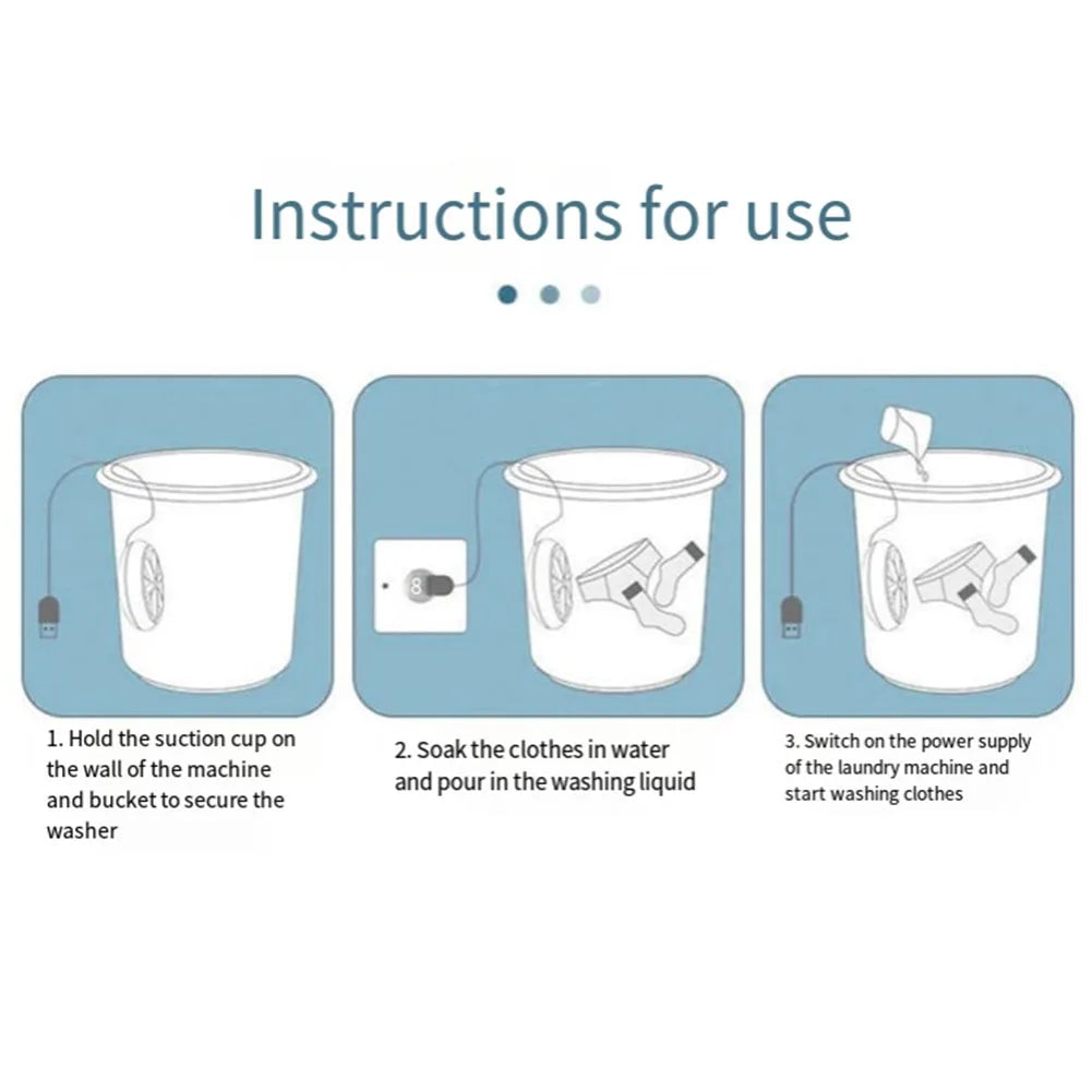 Mini Portable Washing Machine Turbocharging Lazy People Wash Socks USB White ABS Mini Portable Washing Machine Major Appliances