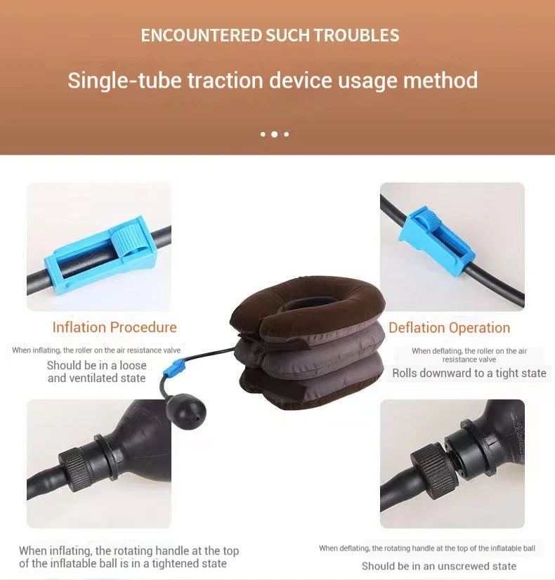 Neck Stretcher Inflatable Air Cervical Traction 1 Tube House Medical Devices Orthopedic Pillow Collar Pain Relief Tractor