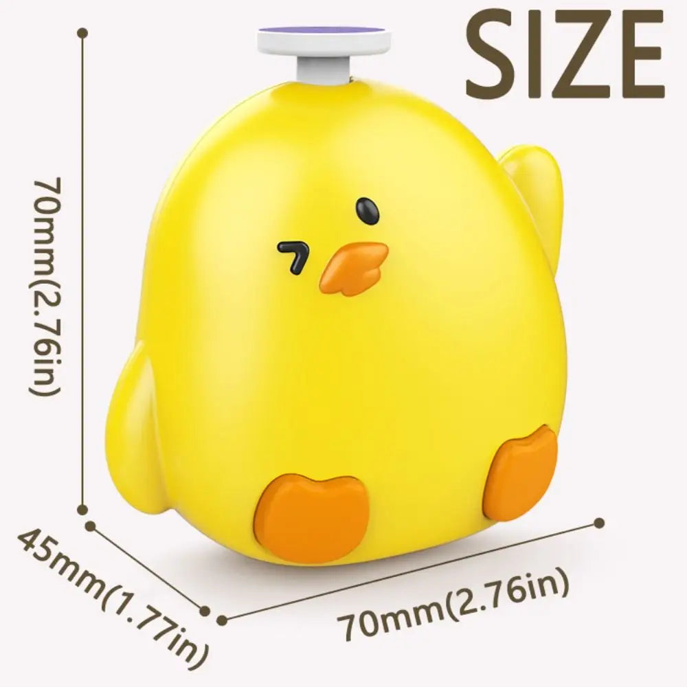 Cartoon Electric Baby Nail Trimmer Portable Quiet Operation Baby Nail Grinder Anti-clamping Chicken Shape Electric Nail Clipper