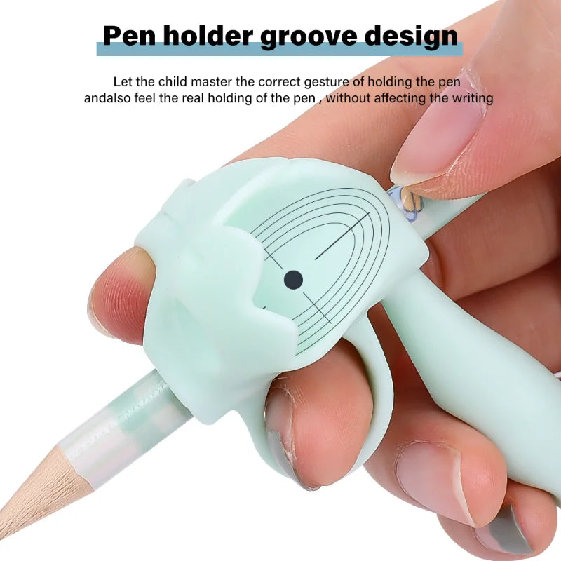 Three-Finger Children Writing Pencil Holder Kids Learning Practise Pen Aid Sleeve Posture Correction Device Child Writing Tools