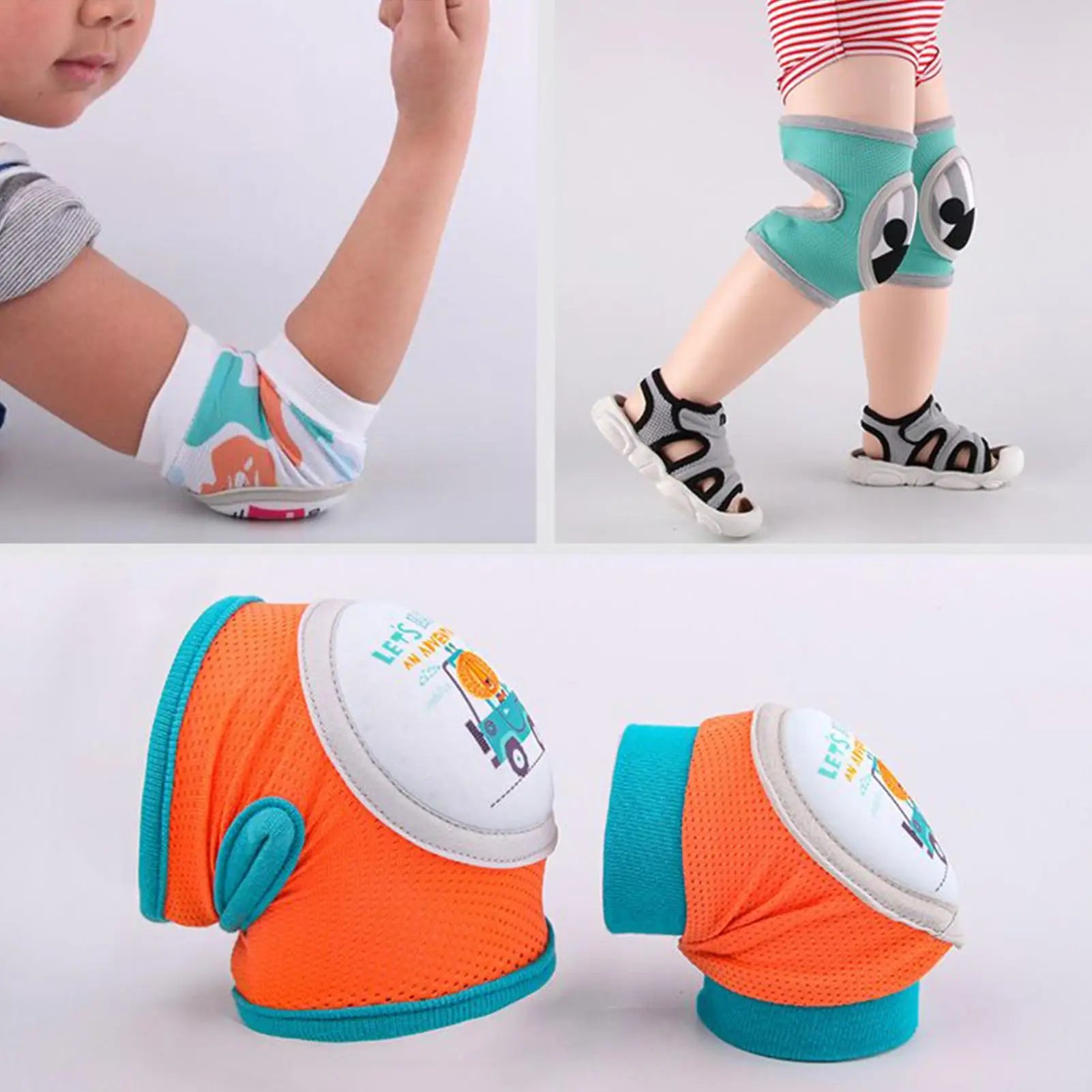 Kids Knee Pads 0-5 Years Breathable Kids Knee Brace Elastic Sleeve For Cycling Sports Girls Boys Walking Bike Outdoor Play