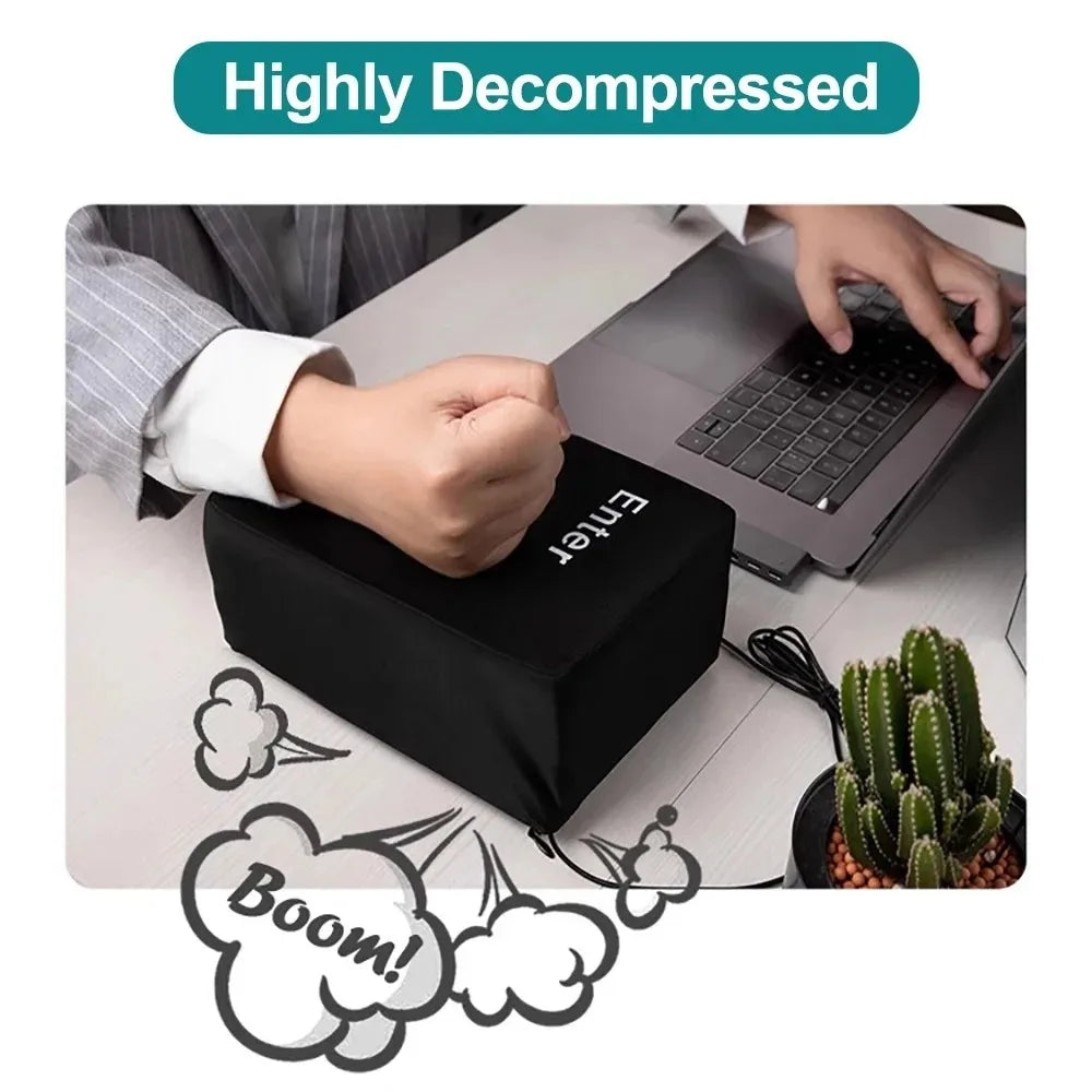 Big USB Enter Key Anti Stress Button Decompression Computer Any Vent Pillows Button Desktop Pillow For Programmer Big Enter Key