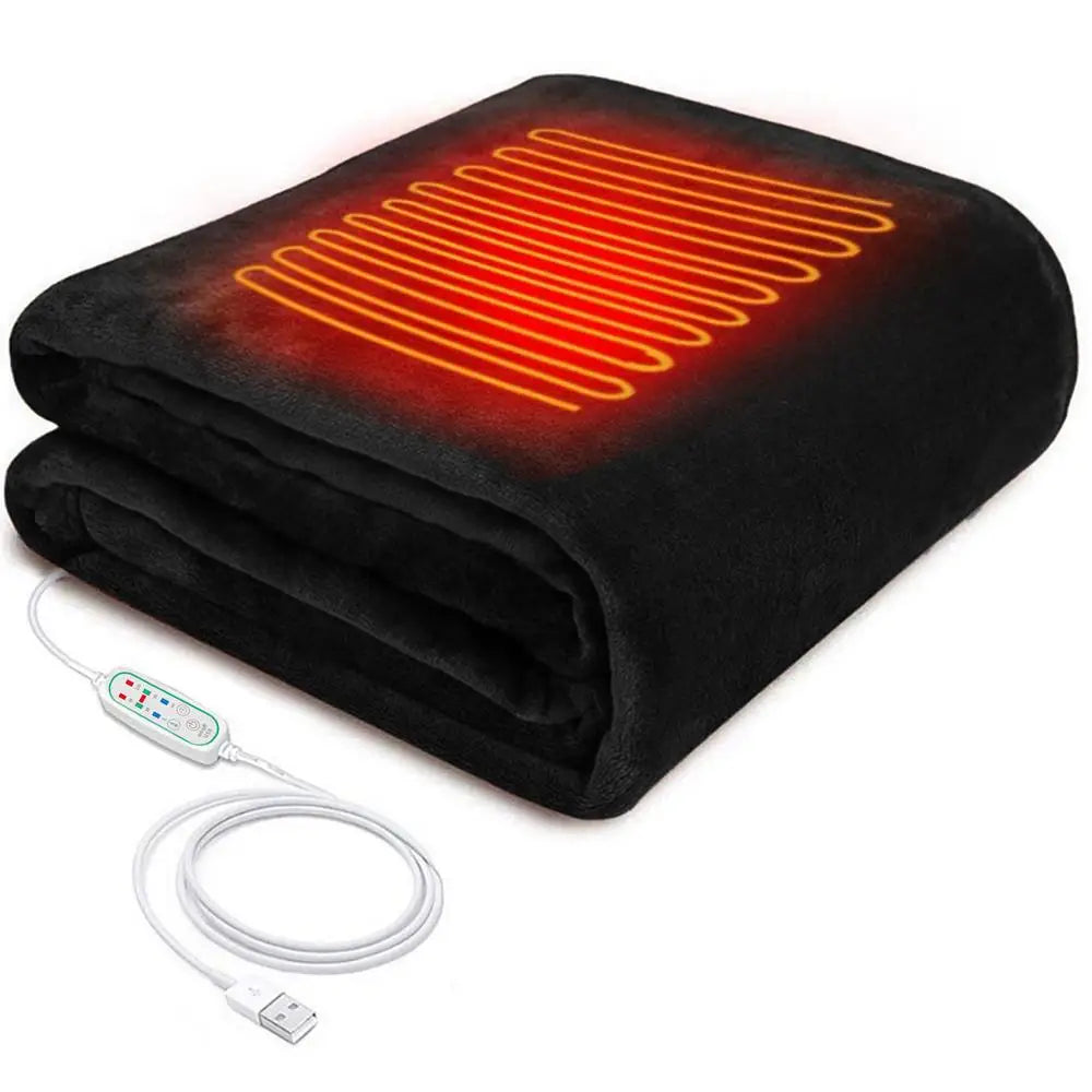 Electric Blanket Thickened USB Heating Shawl Pad Washable Warmer Blanket Winter Office Shawl Warm Blanket  Home Warm Blanket