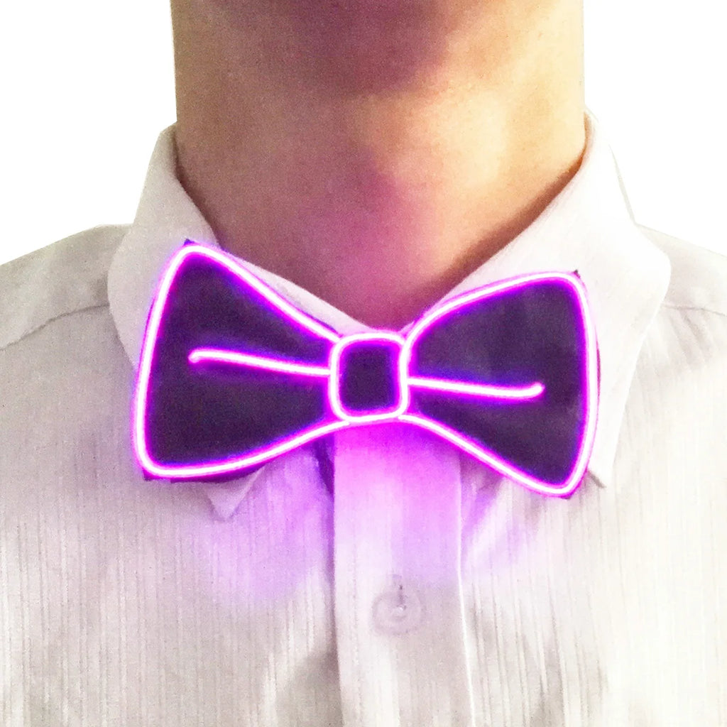 Flashing Neon Light LED Tie Halloween Christmas Dance Supplies Wedding Performance Decoration Luminous EL Wire Necktie