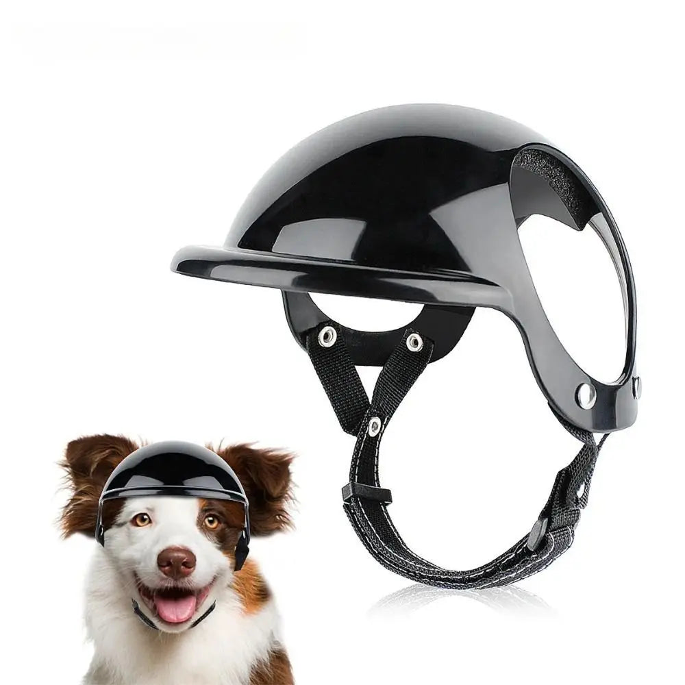 Cute Cat Headwear Dog Helmets with Ear Holes Adjustable Strap Pet Helmet Hat Hard Hat Photo Props Pet Ridding Cap Pet Supplies
