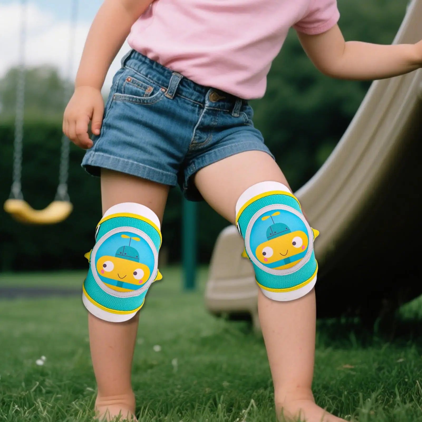 Kids Knee Pads 0-5 Years Breathable Kids Knee Brace Elastic Sleeve For Cycling Sports Girls Boys Walking Bike Outdoor Play