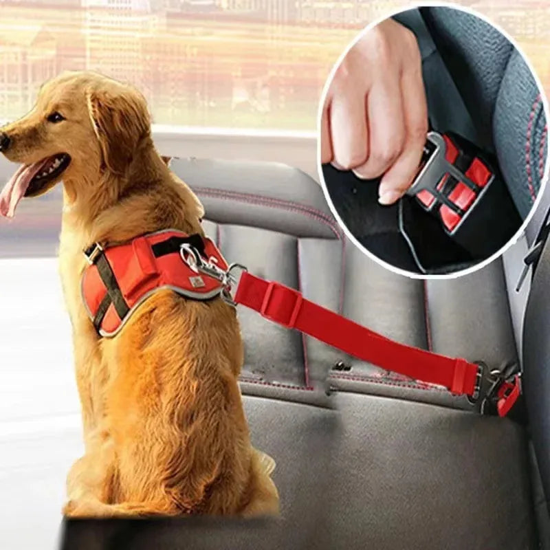 1/2/7Pcs Adjustable Pet Cat Dog Car Seat Belt Pet Seat Dog Harness Lead Clip Safety Lever Traction Dog Collars Dogs Accessoires
