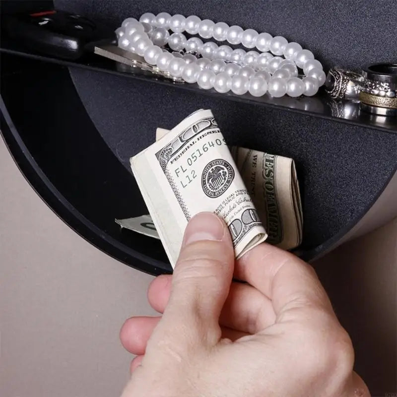 97QD Hiddens Safe Wall Clock Jewelry and Money Storage Box Practical Cash Container