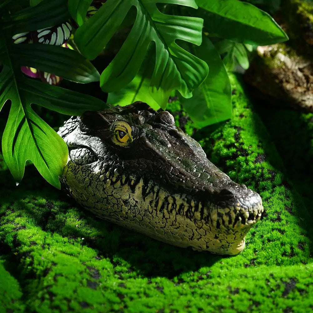 1pc Floating Alligator Head Aquatic Simulation Realistic Courtyard Head Animal Pond Pool Ornaments Park Decor Crocodile Out A5A5