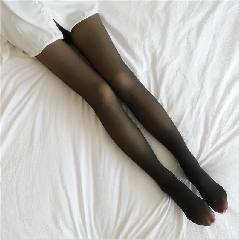 Thermal Stockings Woman Fleece Tights Sexy Winter Warm Pantyhose Translucent Slim Thicken Tights Elastic Velvet Pantyhose Thin