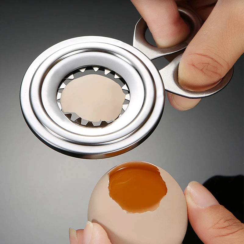 Stainless Steel Boiled Egg Shell Topper Cutter Snipper Opener Kitchen Gadget Home Essential Egg Cracker Stripper Cooking Tool
