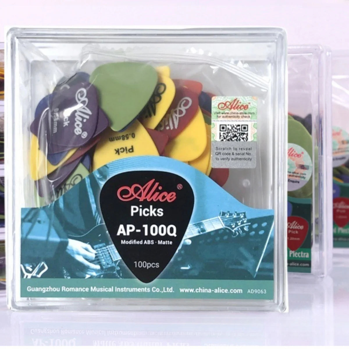Alice Guitar Pick Mixed ABS Premium Matte Anti-Skid Guitar Pick 24/50/100 Pieces w/ Pick Box /for Acoustic Electric/Ukulele