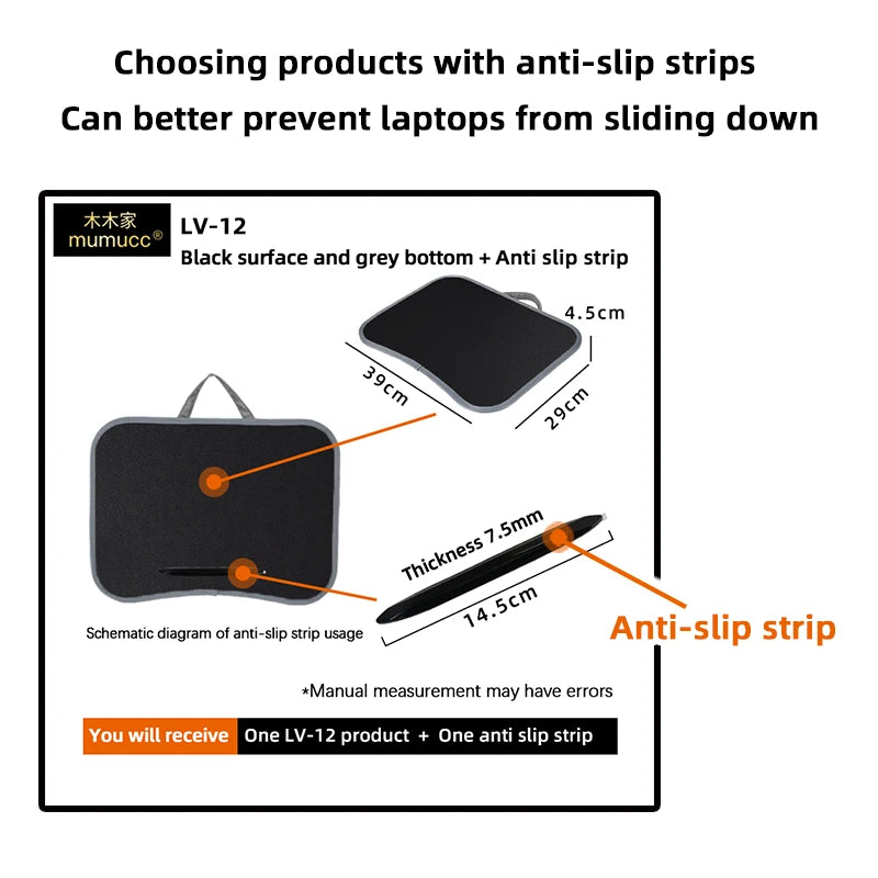 MUMUCC Multifunctional Laptop Desk With Cushion and Filled with Foam Particles, Small Pillow Table, Hard Mouse Pad Large