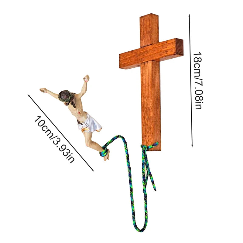 Bungee Jumping Jesus Easter Atmosphere Decorative Ornaments Religious Crafts Ornaments Gifts Holiday Hanging Decorations