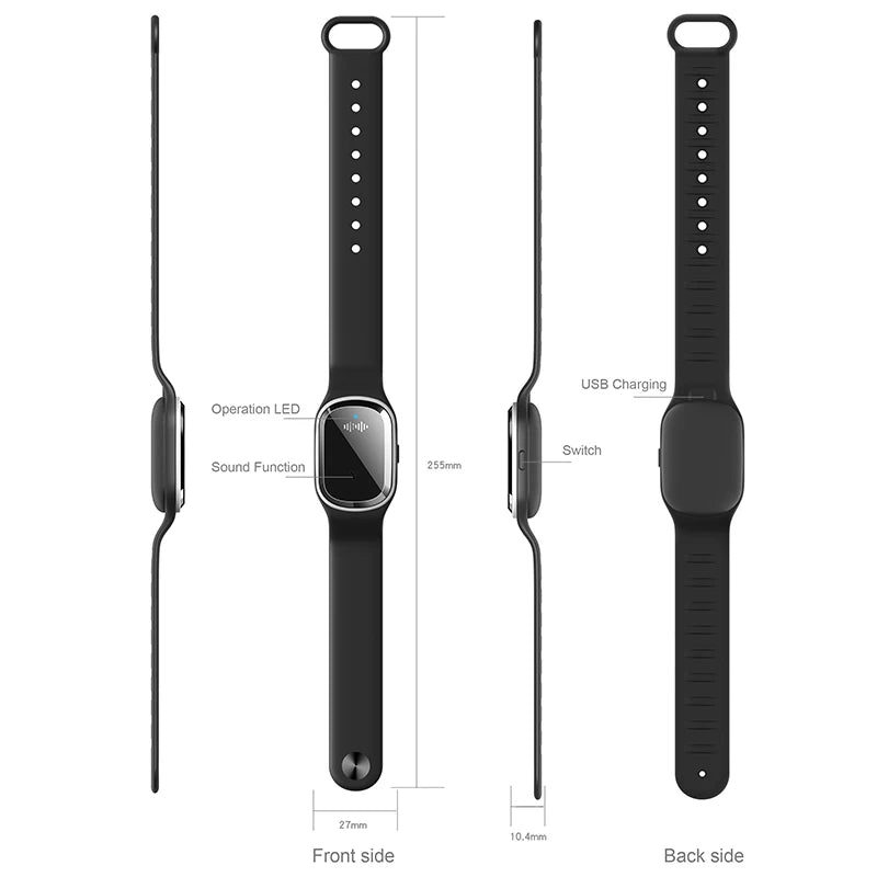 Anti-mosquito Bracelet Adjustable Mosquitoes Repeller Bracelet USB Charging Anti-mosquito Silicone Wristband For Children Adults