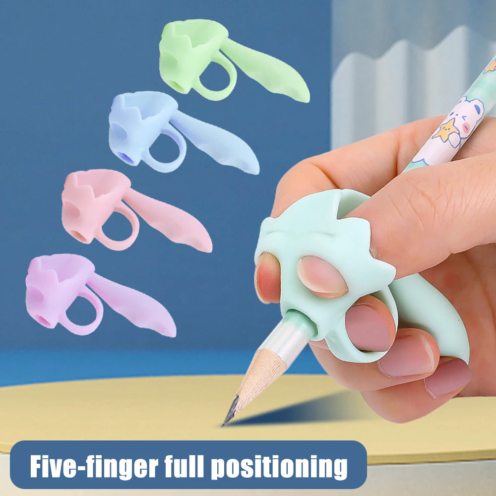 Three-Finger Children Writing Pencil Holder Kids Learning Practise Pen Aid Sleeve Posture Correction Device Child Writing Tools