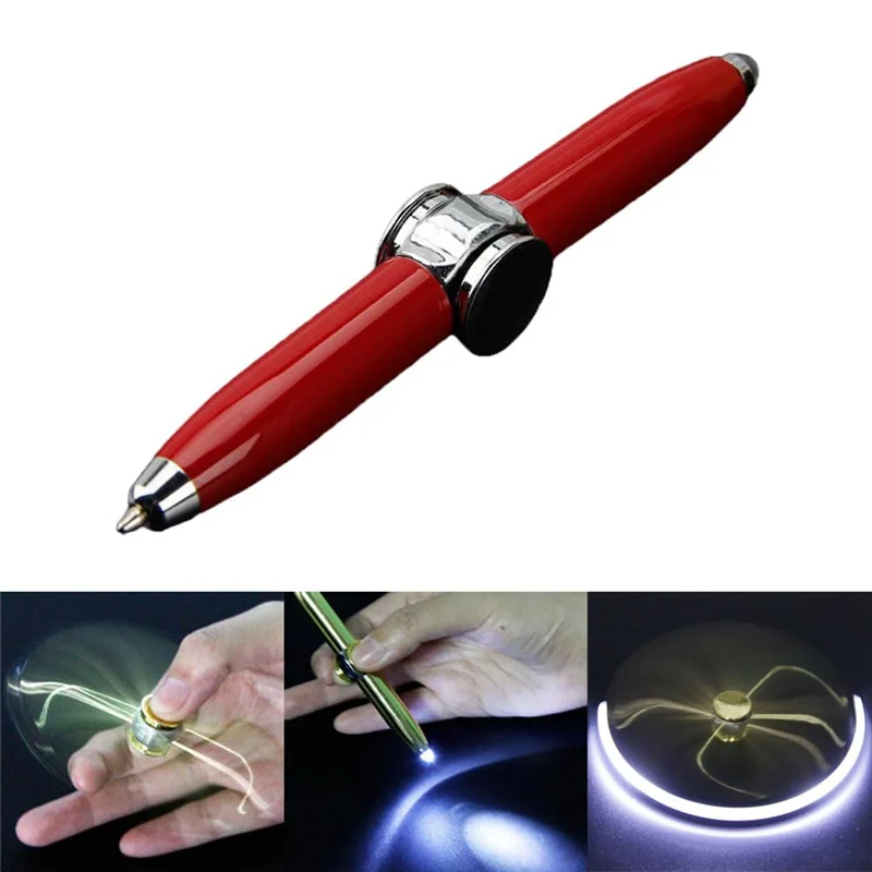 AEE7-Spinning Pen, Pen With LED Light, Writing Tool,Illuminated Tip Pen, Ballpoint Pen For Lighting For Writing In The Dark