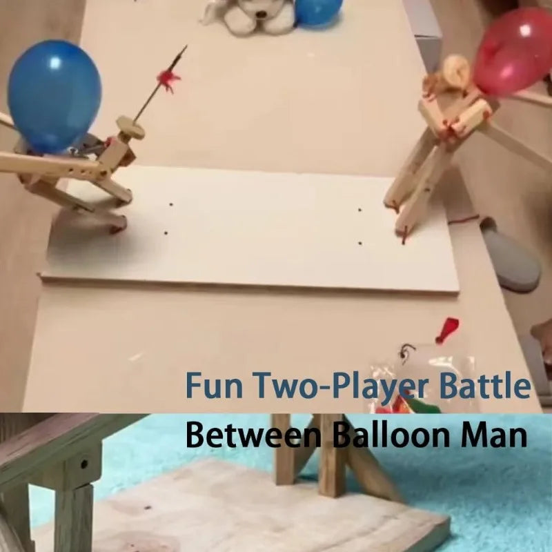 Balloon Bamboo Man Battle Thickened Version Bamboo Man Fencing Puppets Battle Game for 2 Players Whack A Balloon Party Home