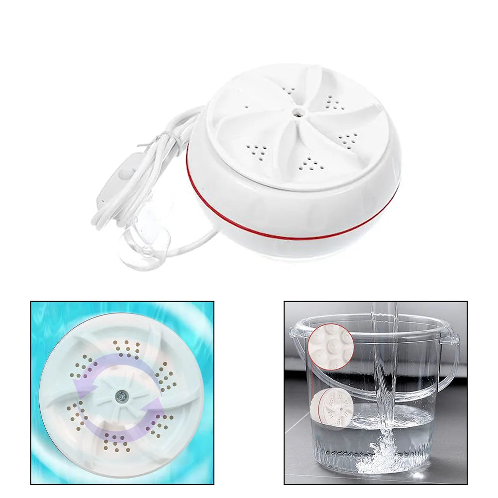 Mini Portable Washing Machine Turbocharging Lazy People Wash Socks USB White ABS Mini Portable Washing Machine Major Appliances