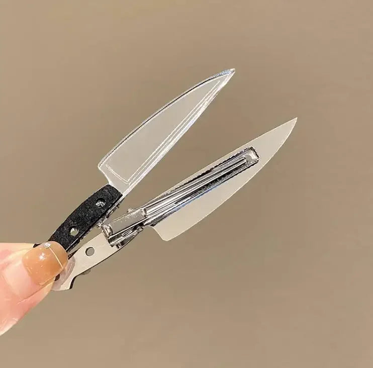 New Creative Weird Knife Hair Clips For Women Funny Hairpins Girls Hairclip Punk Barrette Hairpins Headwear Hair y2k Accessories