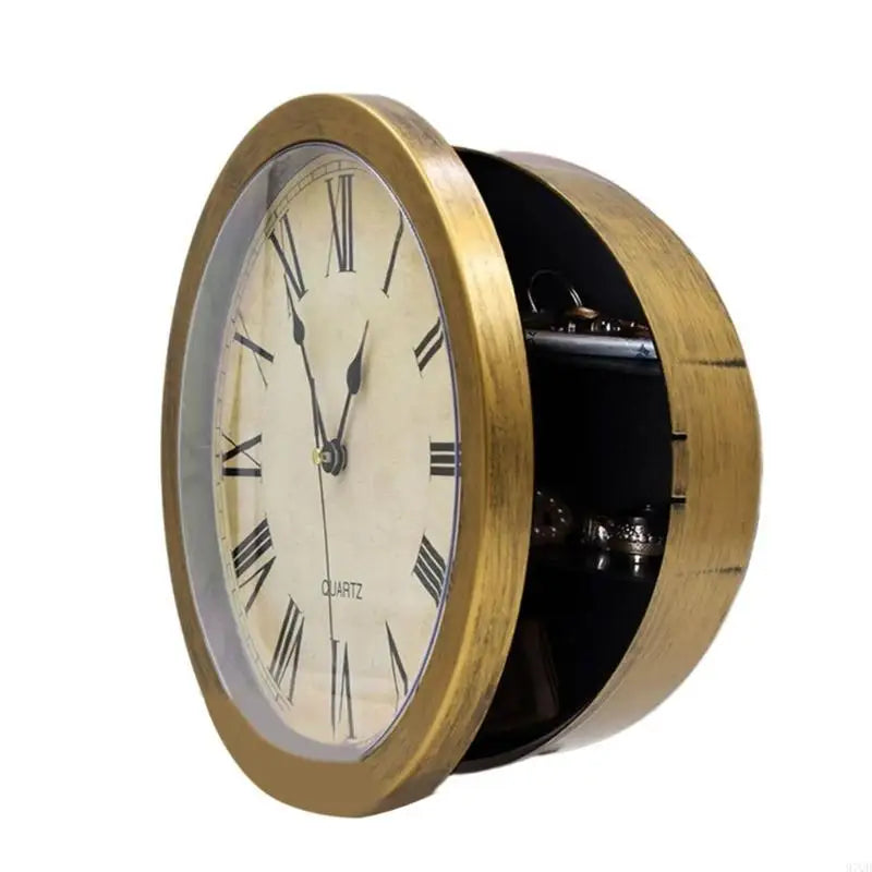 97QD Hiddens Safe Wall Clock Jewelry and Money Storage Box Practical Cash Container