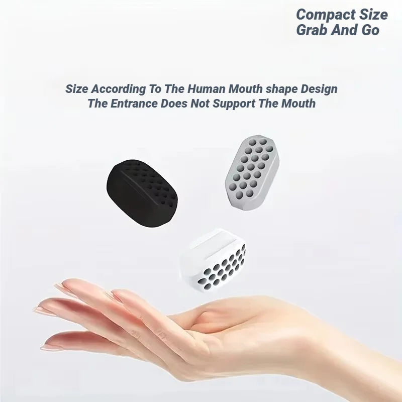 1/2Pcs Large Jaw Exerciser Fitness Jawline Muscle Training Double Chin Reducer Neck Face Slimming Mouth Jawliner Silicone Chew