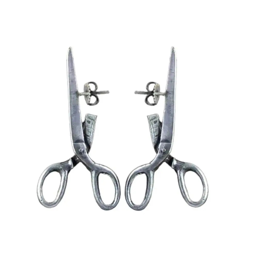 Exaggerated Weird Scissors Earrings Cool Ear Studs Cutter Earrings Studs Vintage Rock Shear Stud Earrings Party