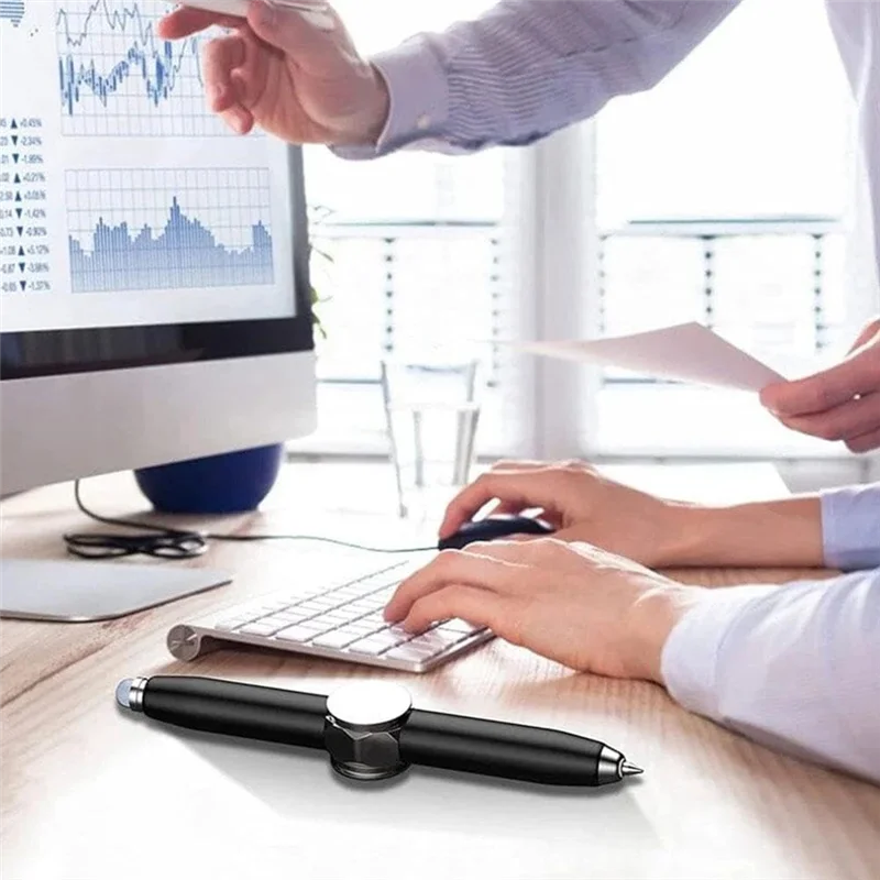 AEE7-Spinning Pen, Pen With LED Light, Writing Tool,Illuminated Tip Pen, Ballpoint Pen For Lighting For Writing In The Dark