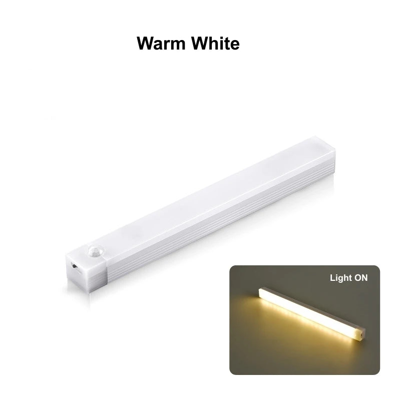 Cabinet Light USB Rechargeable Motion Sensor LED Bar Light Induction Night Light Portable for Kitchen Bedside Wardrobe Closet