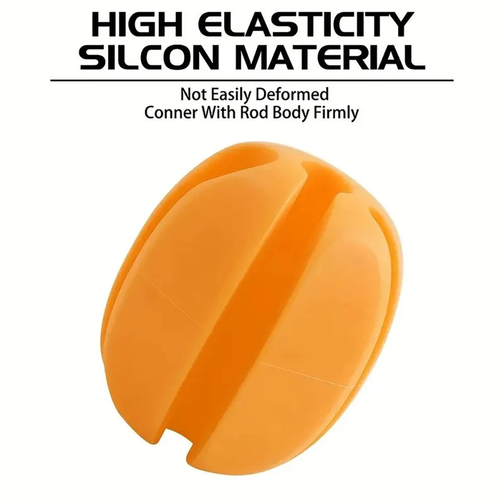 Non-Slip Silicone Rod Ball Retaining Clip Rod Holder Protector-Secure Rod Fixation Clip-Elastic Durable Anti-Drop Fishing Gear