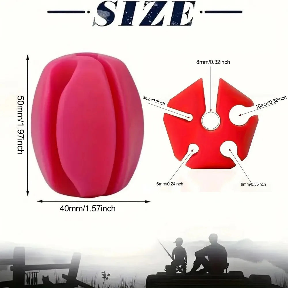 Non-Slip Silicone Rod Ball Retaining Clip Rod Holder Protector-Secure Rod Fixation Clip-Elastic Durable Anti-Drop Fishing Gear