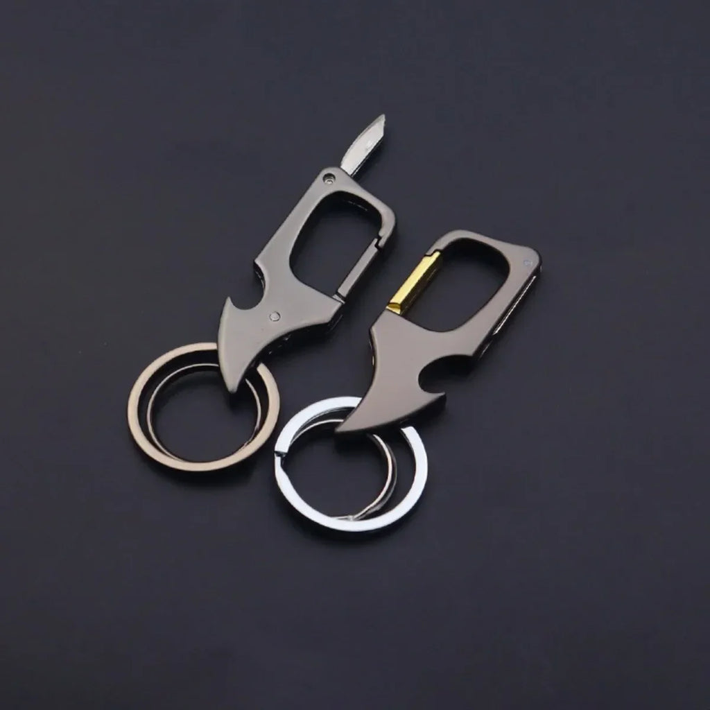 Men's Multifunctional Keychain Bottle Opener Anti-Lost Car Key Ring Creative Waist Hanging Design