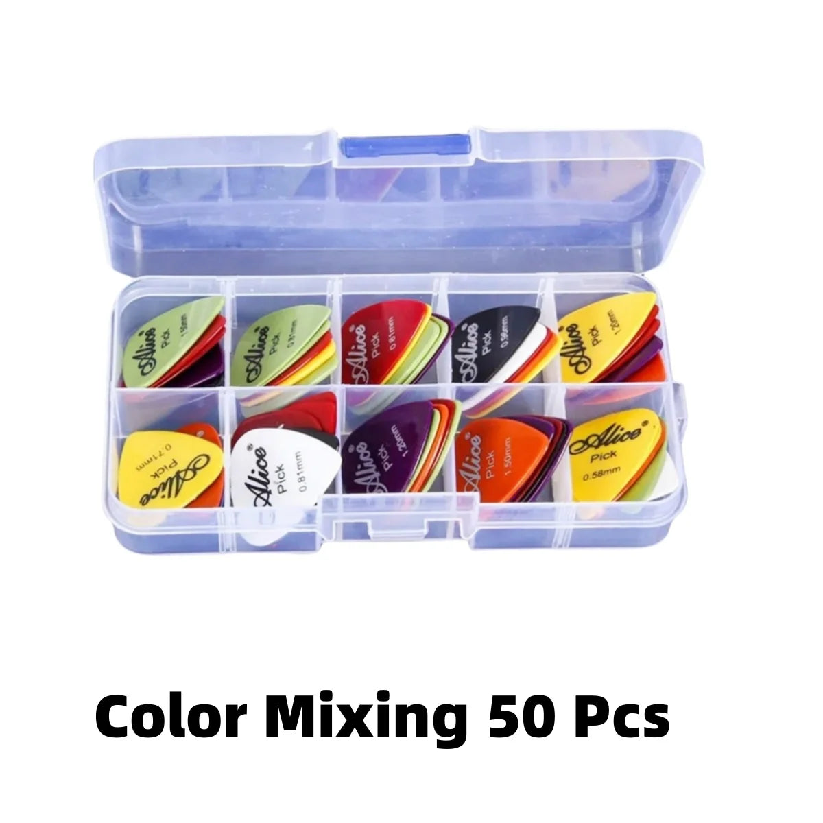 Alice Guitar Pick Mixed ABS Premium Matte Anti-Skid Guitar Pick 24/50/100 Pieces w/ Pick Box /for Acoustic Electric/Ukulele