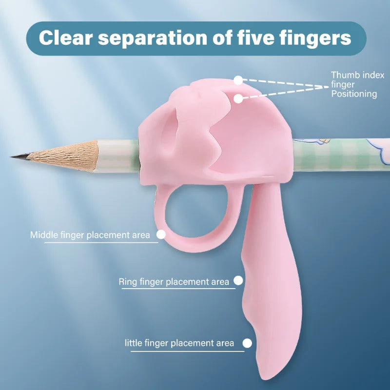 Three-Finger Children Writing Pencil Holder Kids Learning Practise Pen Aid Sleeve Posture Correction Device Child Writing Tools