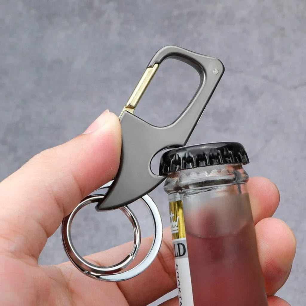 Men's Multifunctional Keychain Bottle Opener Anti-Lost Car Key Ring Creative Waist Hanging Design