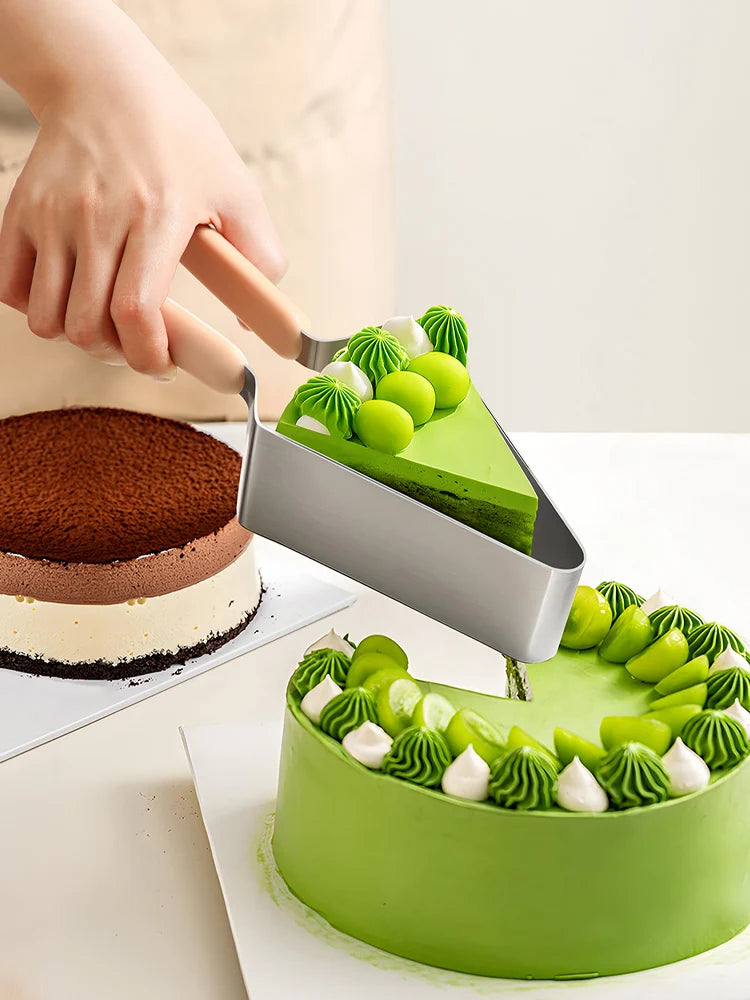 Stainless Steel Cake Slicer Cutter Tongs Cake Server Desserts Pastry Bread Pizza Devider Slicer Metal Pie Knife Cake Lifter Tool