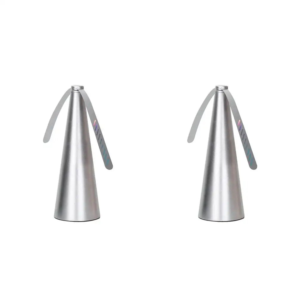 Outdoor Fly Bug Repeller Portable Pest Fan Electric Food Protector Silver