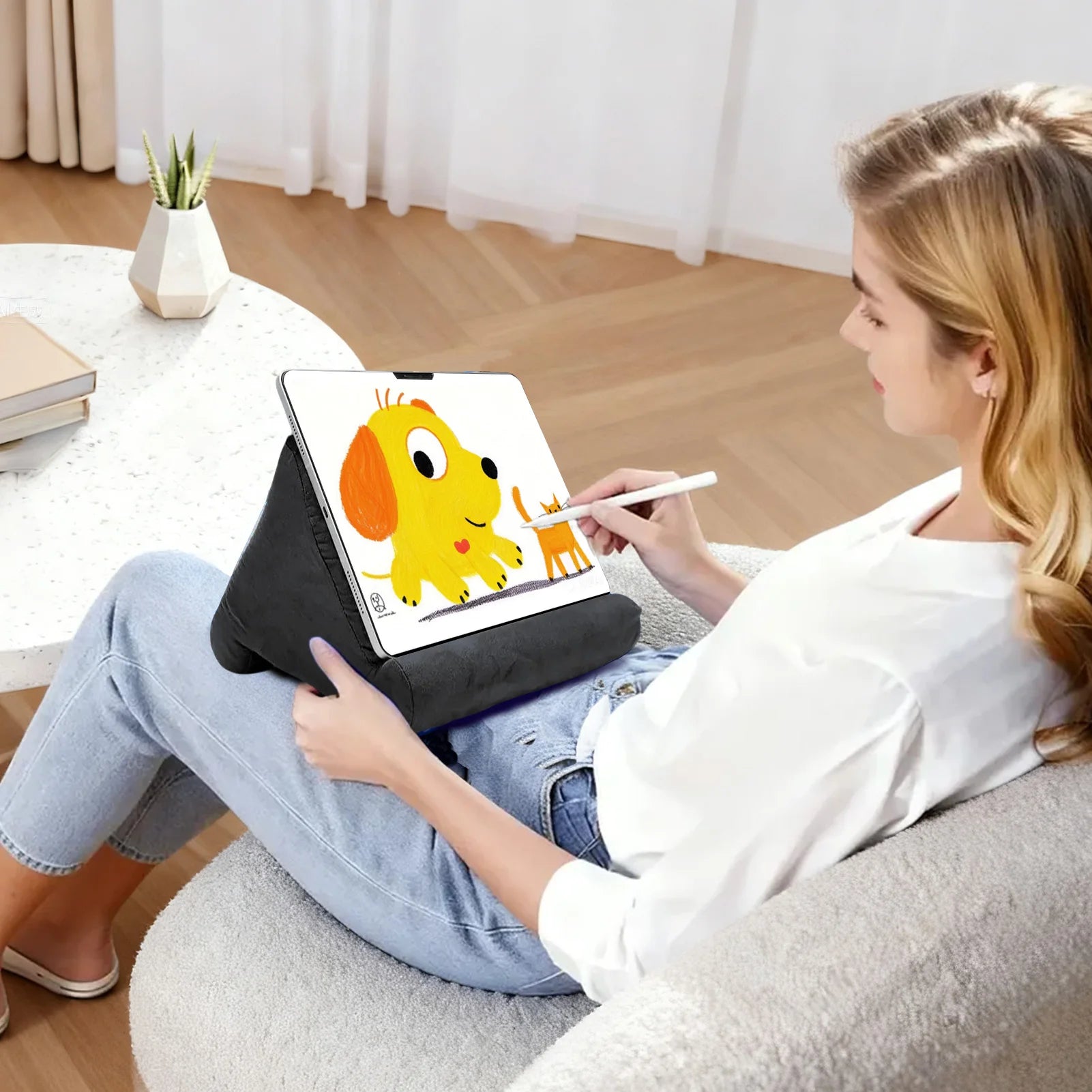 Sponge Pillow Tablet Stand Holder Pillow Pad Ultra Multi-Angle Soft Tablet Stand for Samsung Xiaomi Tablet Holder Reading Stand