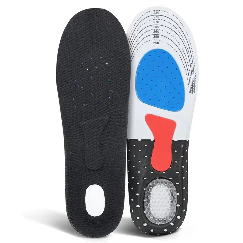 Cuttable Breathable Orthotic Arch Support Shoe Insoles for Men Women Soft Running Cushion Memory Gel Pad with Sweat Absorption