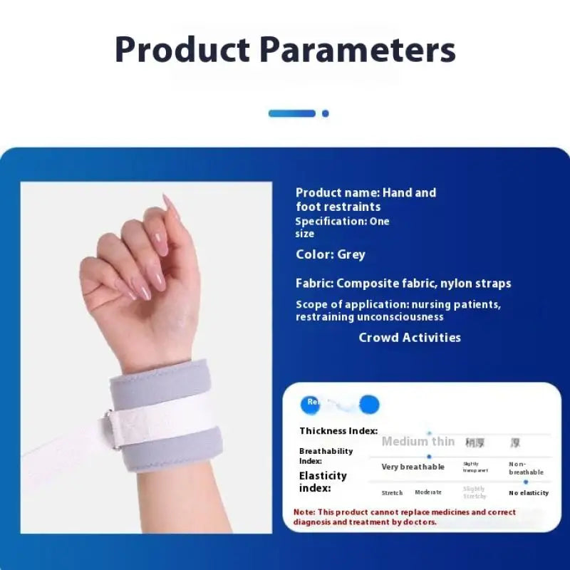 Patient Limb Restraints Belt Ankles Wrists Adjustable Quick-release Restraints Soft Breathable Bed Chair Limb Fixed Strap