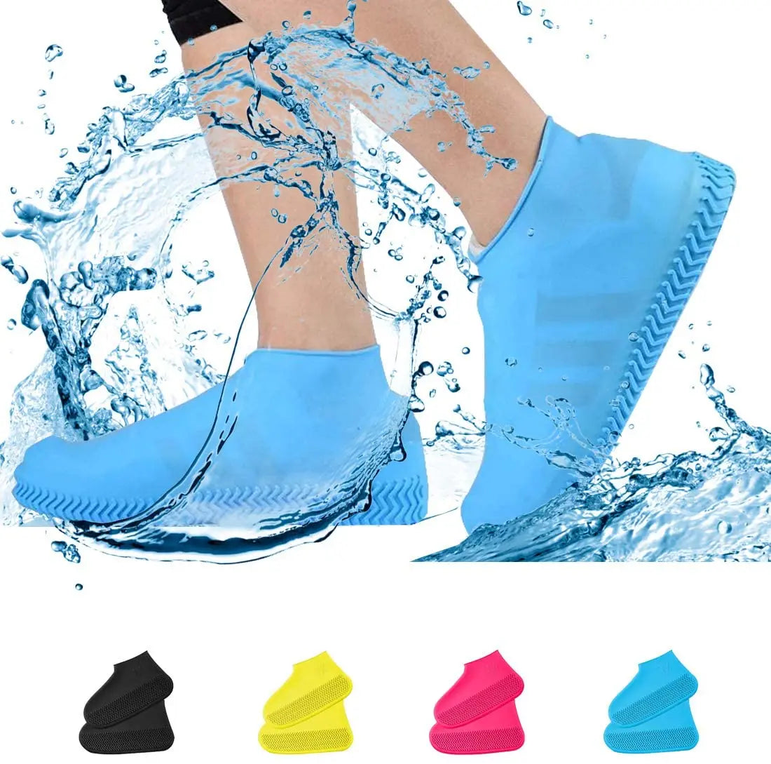 6 color Vintage Rubber Boot Reusable Waterproof Rain Shoes Cover Non-Slip Silicone Overshoes Boot Cover Unisex Shoes Accessories