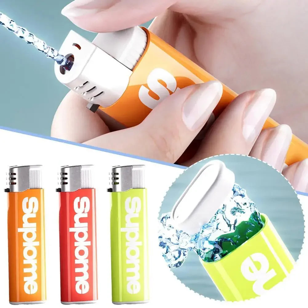 2025 New Portable Magic Lighter Prank Toy Realistic Funny Water Gun Lighter Decompression Toy  Waterpark
