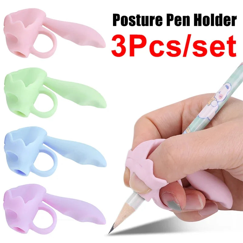 Three-Finger Children Writing Pencil Holder Kids Learning Practise Pen Aid Sleeve Posture Correction Device Child Writing Tools