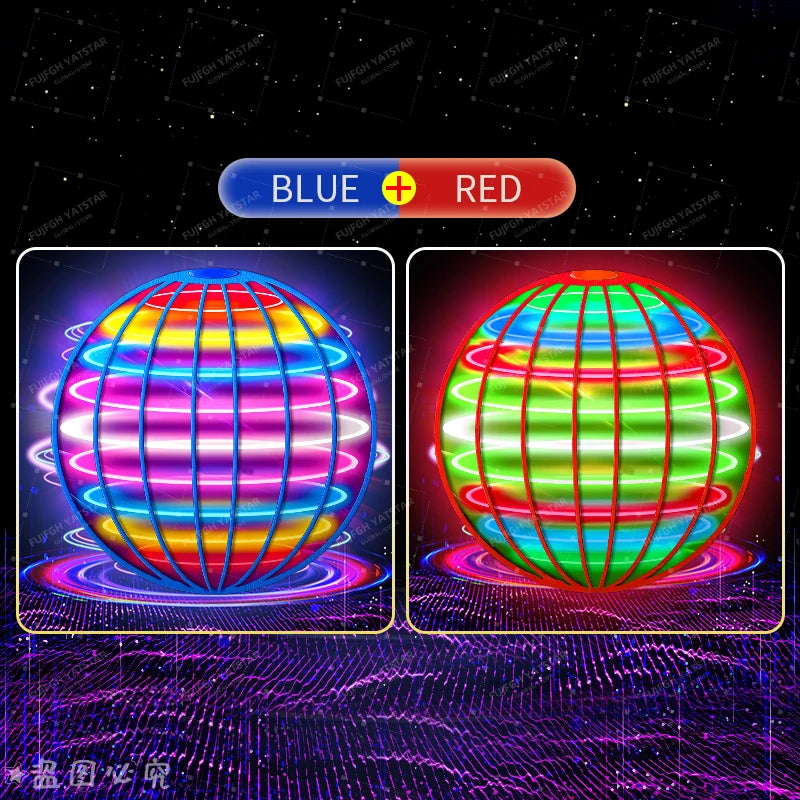 Flying Ball Children's Hand Controlled Color LED Cosmic Globe 360 ° Rotating Suspension Ball Suitable for Indoor and Outdoor Toy