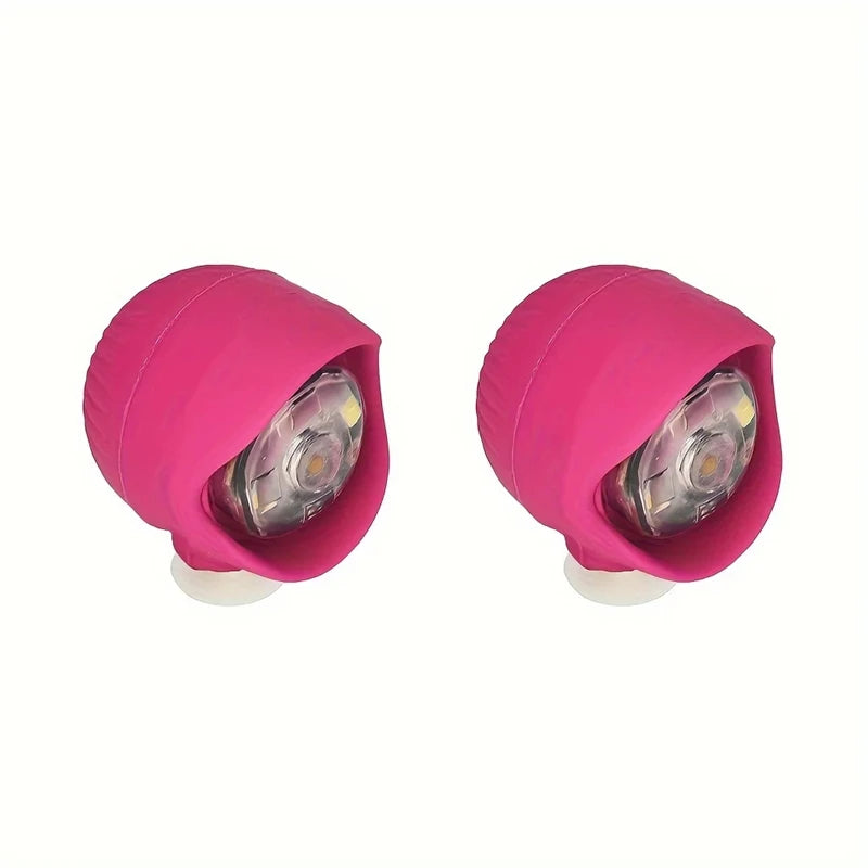 2pcs Shoe Lights PVC LED Headlight Shoe Charms Accessories for Night Rides, Walk & Dog Walks Outdoor Activities,3 Lighting Modes